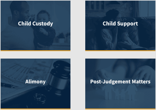 Child Custody, Visitation, Child Support, Alimony, Post-Judgement Matters